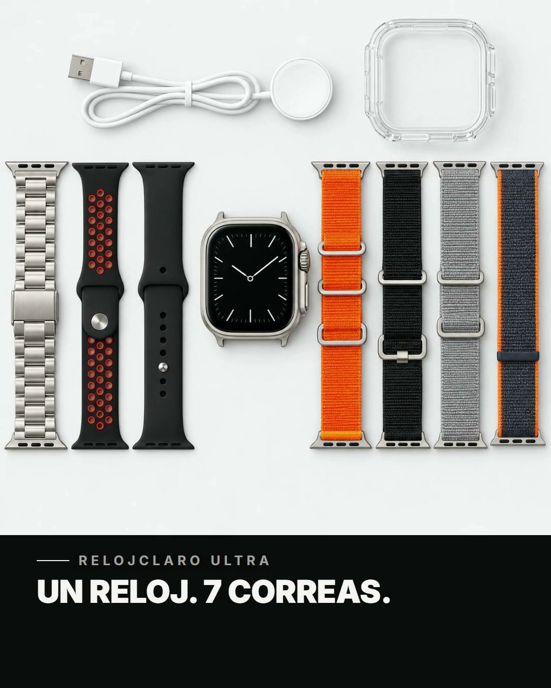Vídeo del RelojClaro Ultra con kit de 7 correas