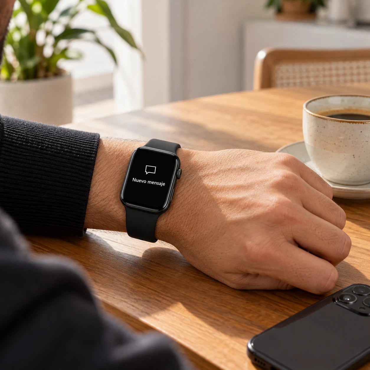 Notificación de nuevo mensaje en el reloj inteligente RelojClaro